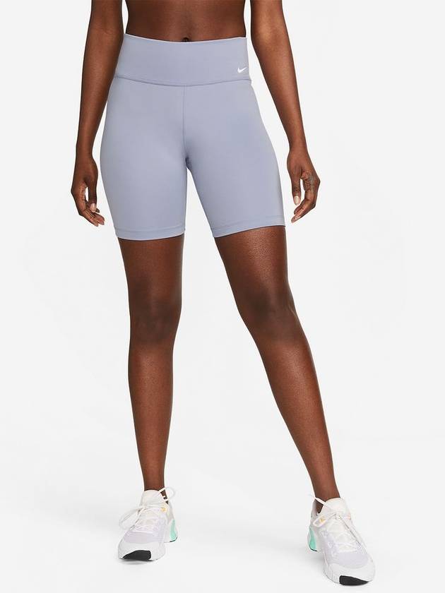 Women's Mid-Rise 7Inch Biker Shorts Grey - NIKE - BALAAN 3