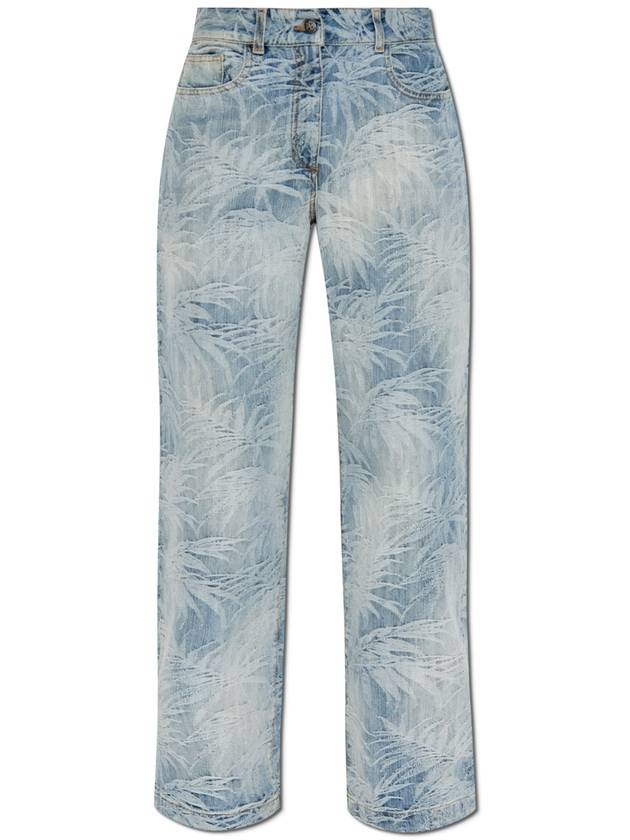 Palm Angels Jeans With Straight Legs, Women's, Blue - PALM ANGELS - BALAAN 1