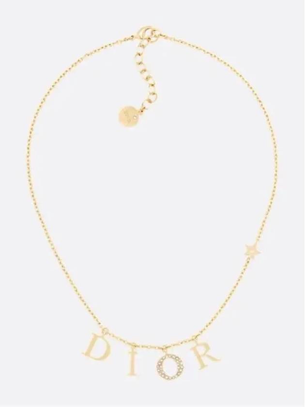 Revolution White Crystal Necklace Gold - DIOR - BALAAN 3