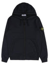 Men Wappen Cotton Fleece Hooded Zip Up Navy - STONE ISLAND - BALAAN 2