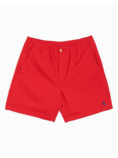 Men's Embroidered Pony Prepster Shorts Red - POLO RALPH LAUREN - BALAAN 2