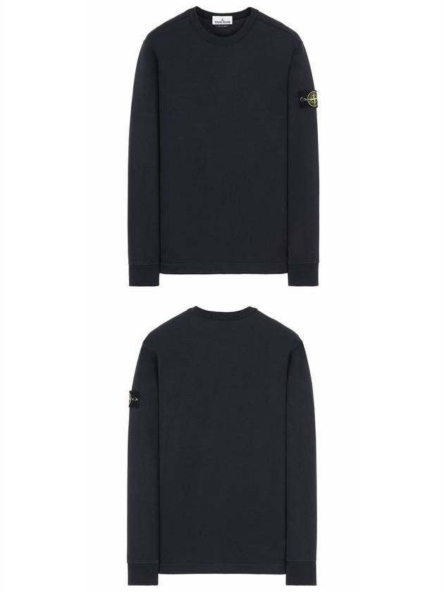 Logo Wappen Patch Crew Neck Long Sleeve T Shirt Navy - STONE ISLAND - BALAAN 5