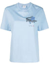 Netflix Organic Cotton Jersey Short Sleeve T-Shirt Blue - LACOSTE - BALAAN 1