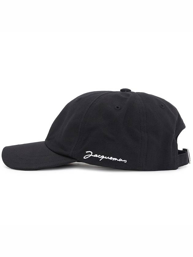 La Casquette Jacquemus Signature Ball Cap Black - JACQUEMUS - BALAAN 4