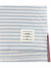 Striped Jersey Pocket Short Sleeve T-Shirt Light Blue White - THOM BROWNE - BALAAN 5