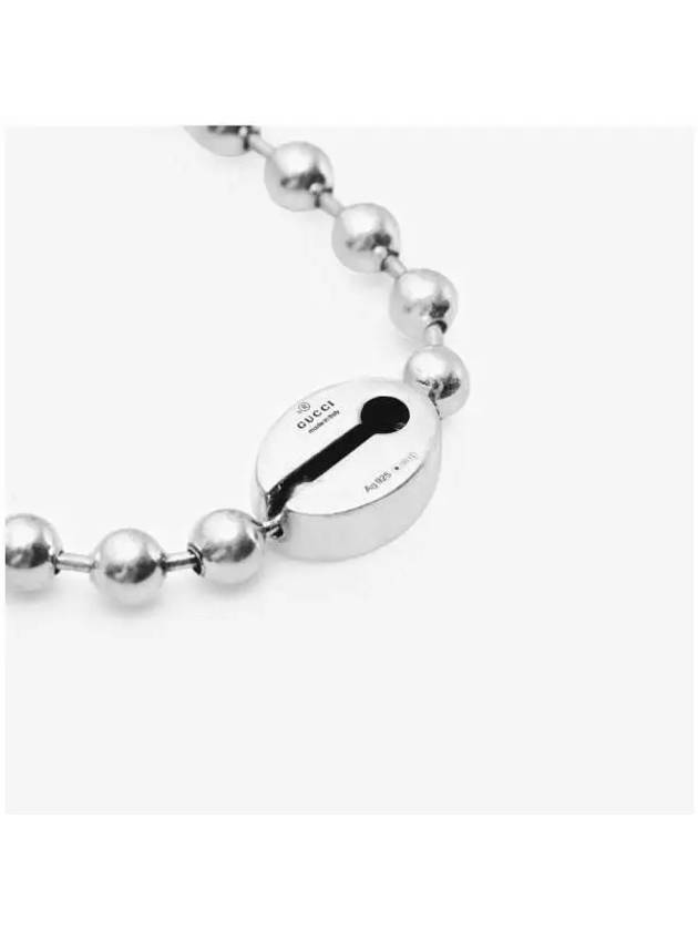 Interlocking G Bull Chain Necklace Silver YBB701611001 - GUCCI - BALAAN 6