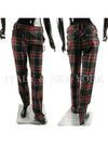 Tartan Check Wool Straight Pants - DOLCE&GABBANA - BALAAN 4