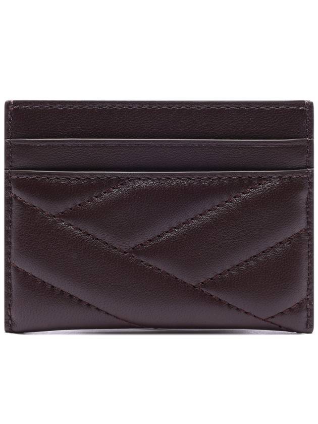 Kira Chevron Logo Card Wallet Brown - TORY BURCH - BALAAN 5