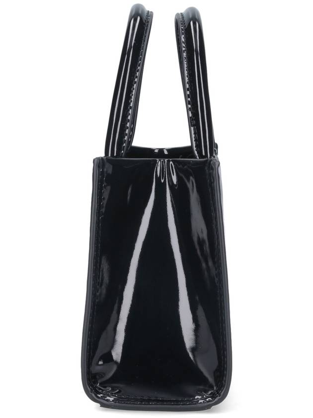 Ella Bio Patent Tote Bag Black - TORY BURCH - BALAAN 6