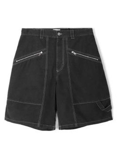 Peoni Zipper Pocket Shorts Black - ISABEL MARANT - BALAAN 2