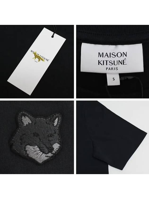 Bold Fox Head Patch Comfort Short Sleeve T-Shirt Black - MAISON KITSUNE - BALAAN 5