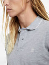 Embroidered Logo Short Sleeve Polo Shirt Grey - BRUNELLO CUCINELLI - BALAAN 8