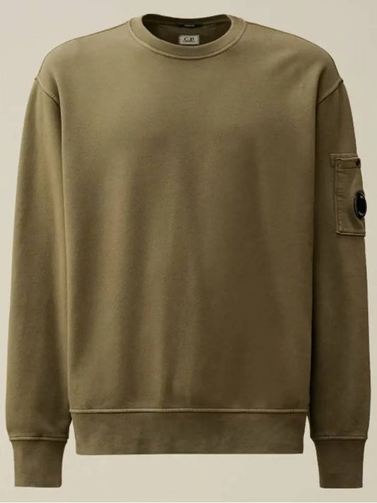 Brushed and Emerized Diagonal Fleece Lens Sweatshirt Green - CP COMPANY - BALAAN 2