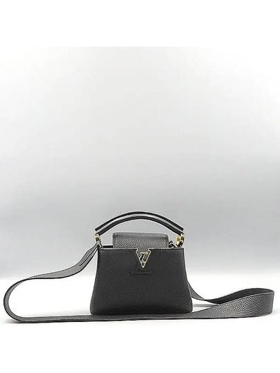 M56071 Black Noir Taullon Leather Capucine Mini Top Handle Tote Bag Shoulder Strap 2WAY - LOUIS VUITTON - BALAAN 2