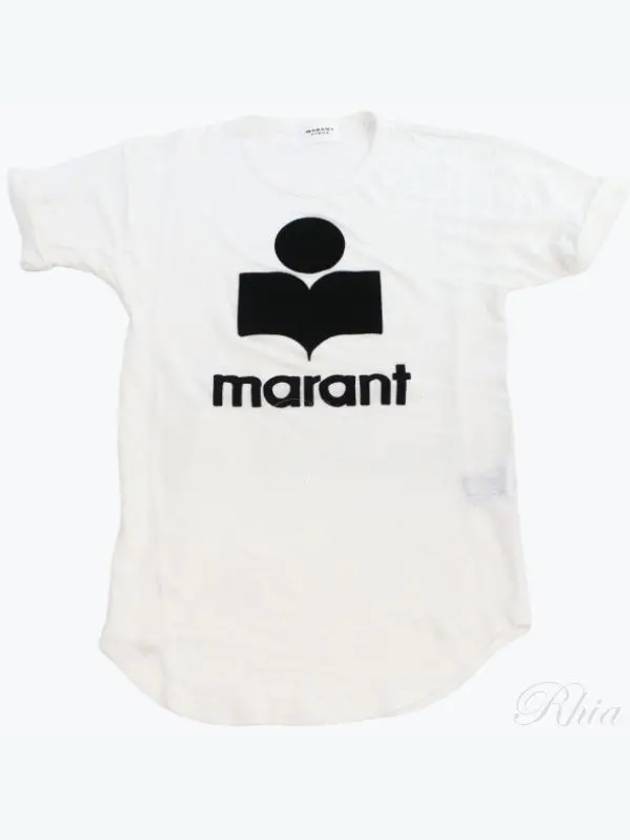 Short sleeved T shirt Linen White TS0004FA - ISABEL MARANT - BALAAN 1