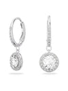 Una Angelic Crystal Drop Earrings Silver - SWAROVSKI - BALAAN 3