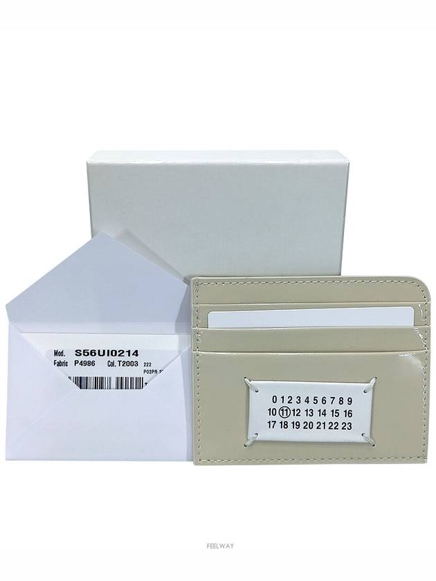 Stitch Logo Patch Card Wallet Light Grey - MAISON MARGIELA - BALAAN 4