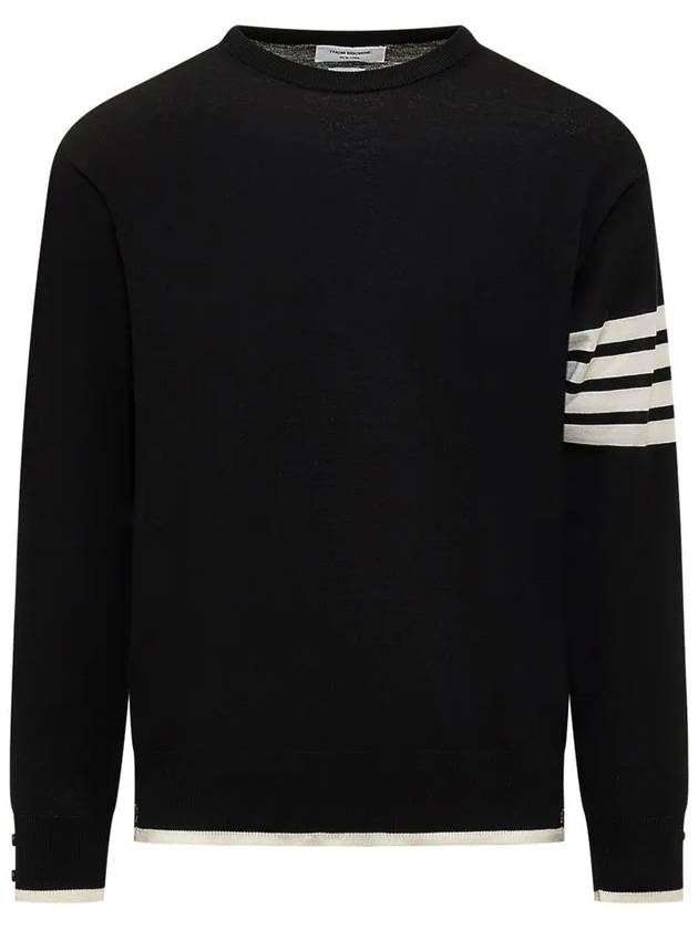 4-Bar Knit Top Black - THOM BROWNE - BALAAN 3