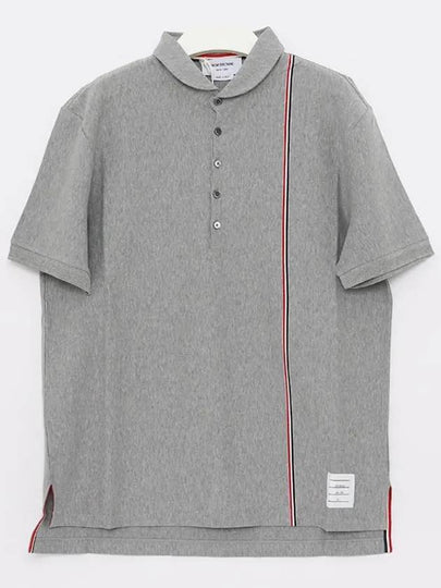 RWB Stripe Polo Shirt Grey - THOM BROWNE - BALAAN 2