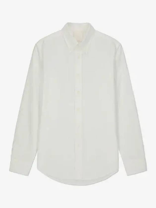 Logo Detail Long Sleeve Shirt White - GIVENCHY - BALAAN 2