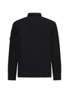 Oversized Organic Gabardine Long Sleeve Shirt Black - CP COMPANY - BALAAN 3