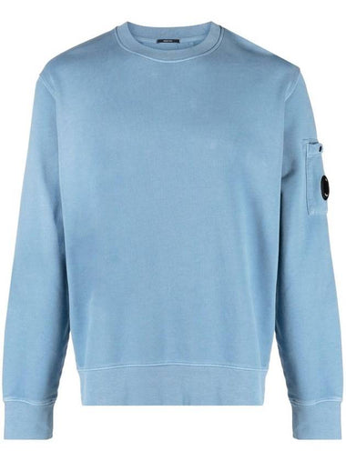 Brushed Emerized Fleece Lens Sweatshirt Blue - CP COMPANY - BALAAN 1