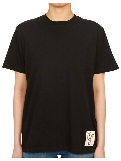 G Logo Patch Short Sleeve T-Shirt Black - GOLDEN GOOSE - BALAAN 2