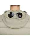 Shell R Mix Goggle Hooded Padded Vest Sage - CP COMPANY - BALAAN 10