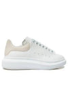 Oversized Leather Low Top Sneakers White - ALEXANDER MCQUEEN - BALAAN 2