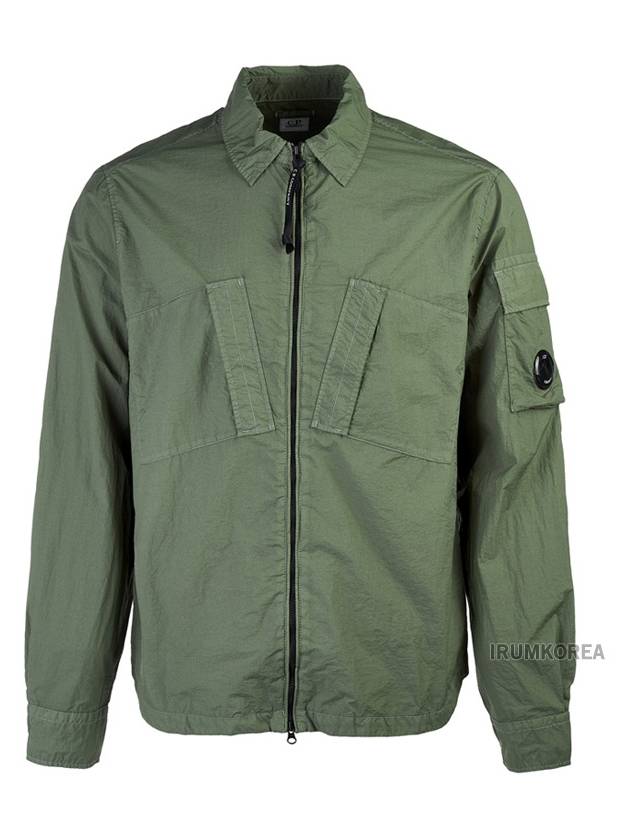 Taylon L Zipped Long Sleeve Shirt Green - CP COMPANY - BALAAN 2