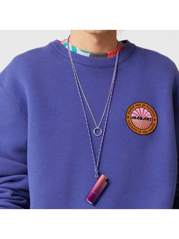 Mikolo Logo Patch Sweatshirt Indigo - ISABEL MARANT - BALAAN 5