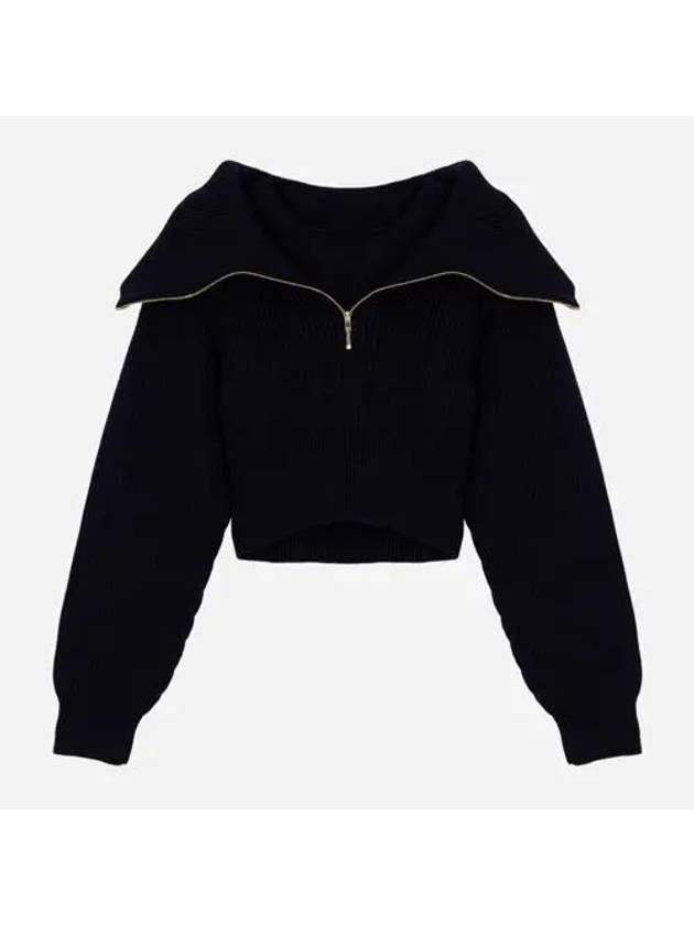 La maille Risoul knit top dark navy - JACQUEMUS - BALAAN 2