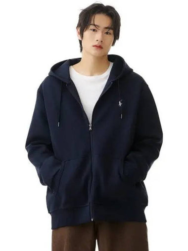 Cotton full zip hoodie navy - POLO RALPH LAUREN - BALAAN 1