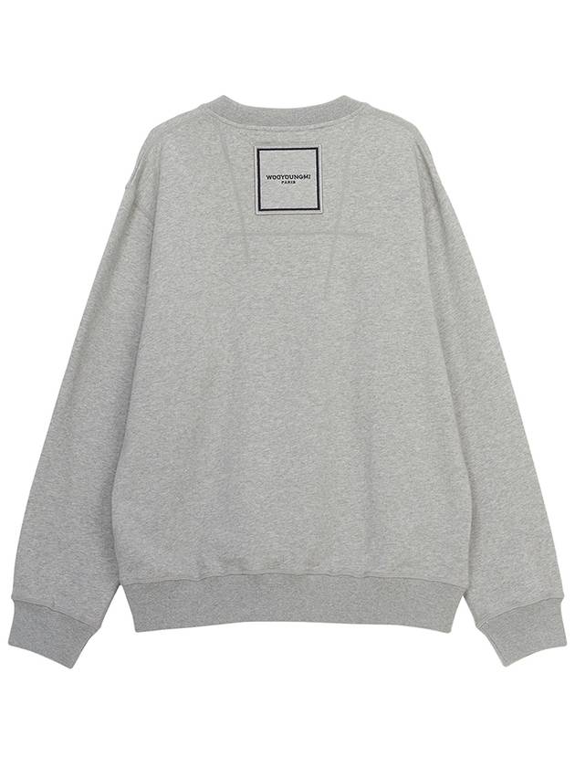 Back Square Label Cotton Sweatshirt Grey - WOOYOUNGMI - BALAAN 3