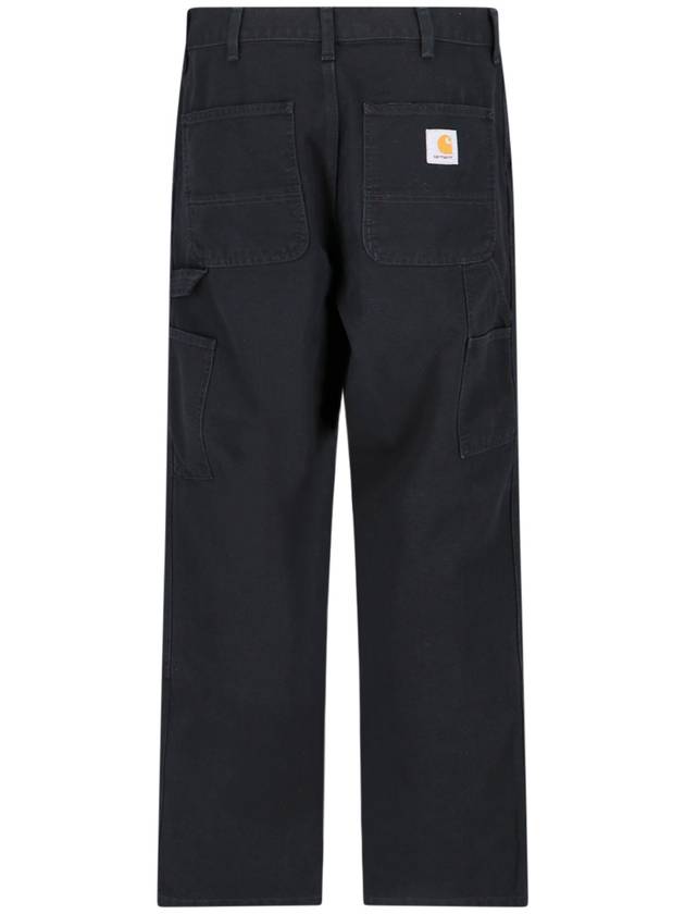 Dearborn Canvas Double Knee Straight Pants Black Aged Canvas - CARHARTT WIP - BALAAN 3