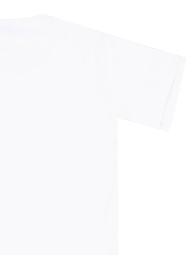 Rive Gauche Short Sleeve T-Shirt White - SAINT LAURENT - BALAAN 3