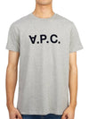 Black VPC Logo Short Sleeve T-Shirt Light Grey - A.P.C. - BALAAN 4