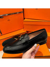 Paris Loafers Goatskin Palladium Noir - HERMES - BALAAN 5