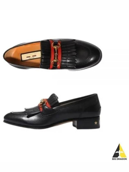 Men's Horsebit Leather Loafers Black - GUCCI - BALAAN 2