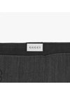 GG Jacquard Wool Silk Muffler Dark Grey - GUCCI - BALAAN 5