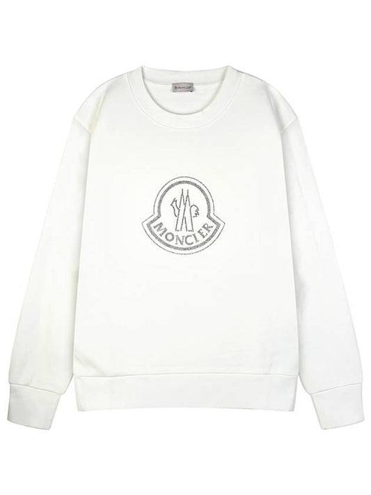 8G00053 899TR 033 Women’s Logo Sweatshirt White - MONCLER - BALAAN 1