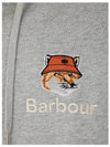 Fox Head Logo Hoodie Grey - BARBOUR - BALAAN 4