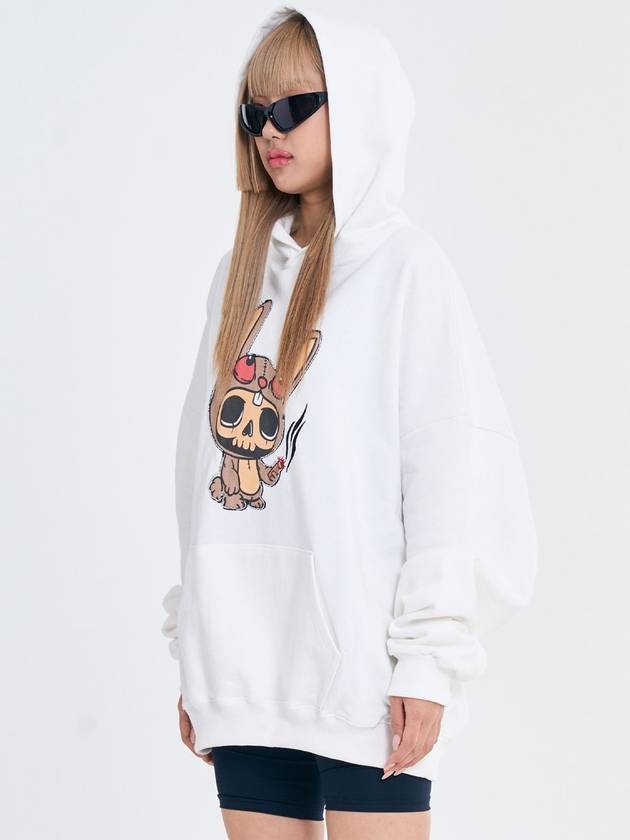 Unisex Skull Bunny Metallic Embroidery Large Fit Hood SDKIIISD231114HD002 - SALONDEKII SDLABEL - BALAAN 4