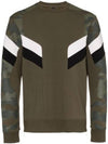 Men's Camouflage Sweatshirt Green - NEIL BARRETT - BALAAN 1