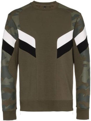 Men's Camouflage Sweatshirt Green - NEIL BARRETT - BALAAN 1