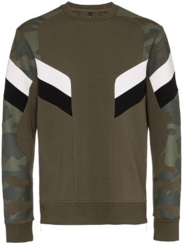 Men's Camouflage Sweatshirt Green - NEIL BARRETT - BALAAN 1