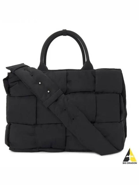 Acro Padded Large Tote Bag Black - BOTTEGA VENETA - BALAAN 2