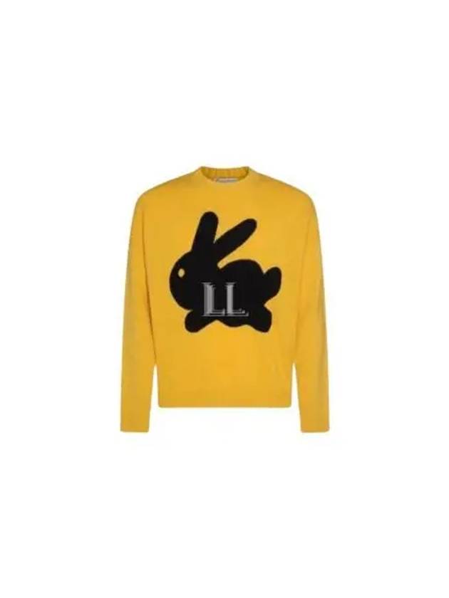 Bunny Print Wool Blend Knit Top Yellow - JW ANDERSON - BALAAN 2