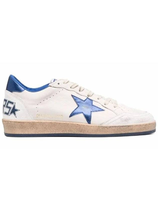 Men's Blue Tab Blue Star Low Top Sneakers White - GOLDEN GOOSE - BALAAN 2