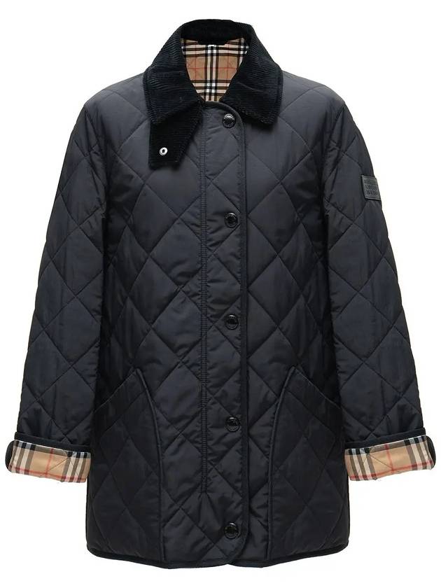 Diamond Quilted Thermoregulated Barn Jacket Black - BURBERRY - BALAAN 3